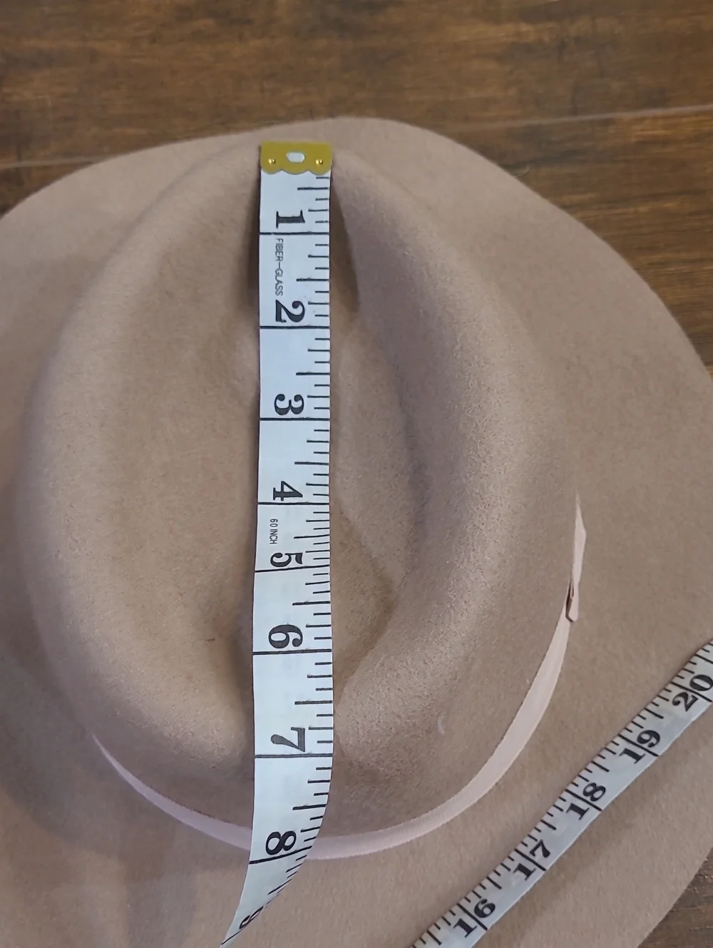 Lucky Brand Wide-Brim Wool Felt Women's Hat in Beige with Ribbon